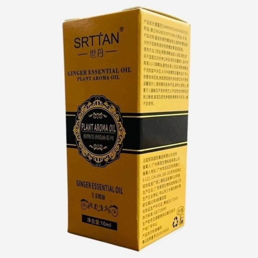 SRTTAN Ginger Essential Oil 10ml Plant Aroma Oil Belly Drainage Slimming Tummy - Picture 3 of 4